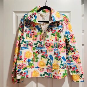 Mickey and Minnie Eleni Half Zip Pullover women by Lilly Pulitzer- Disney Parks